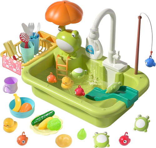 Kitchen Sink Toys with Upgraded Electric Faucet
