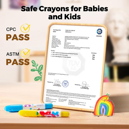 Jumbo Crayons for Toddlers, 36 Colors TwistJoy Non Toxic Washable Crayon🖍️