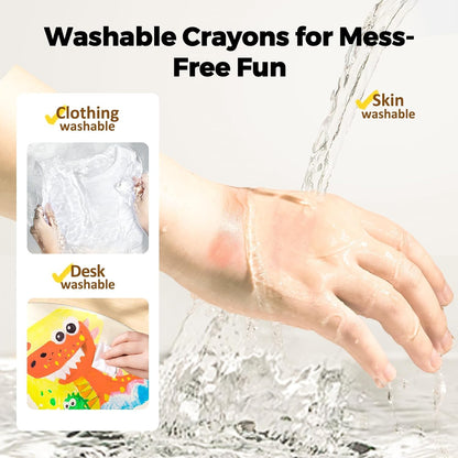 Jumbo Crayons for Toddlers, 36 Colors TwistJoy Non Toxic Washable Crayon🖍️