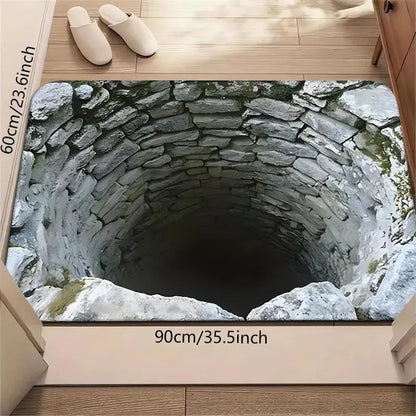 🔥Visual Illusion Endless Abyss Pattern HD Printed Non-Slip Doormat😃