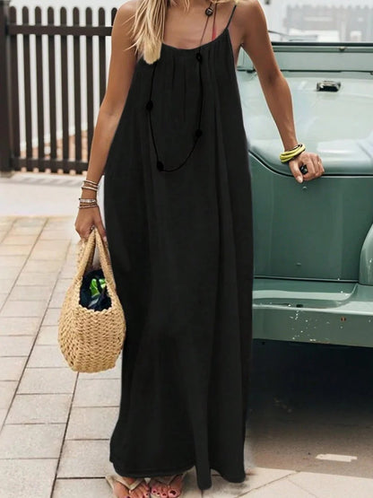🔥TODAY 49% OFF - 💃Backless Spaghetti Strap Maxi Dress