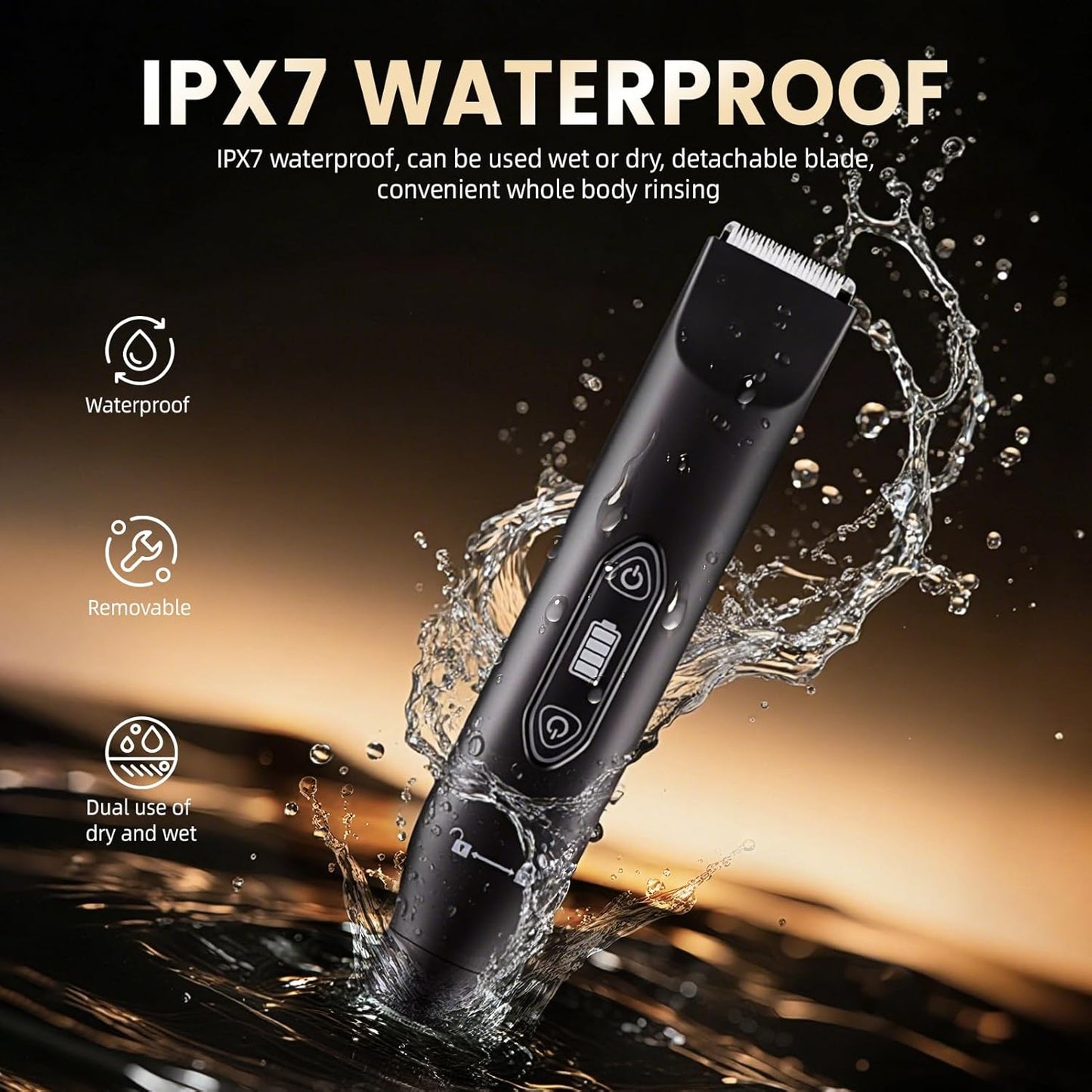 一页Electric Groin Hair Trimmer ,Nose Hair Trimmer, Dual Heads Waterproof Ball Pubic Shaver for Male and Female,Replaceable Ceramic Blade Heads, Wet/Dry Body Razor,Husband Gift