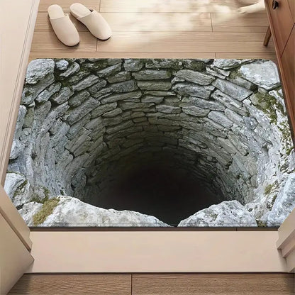 🔥Visual Illusion Endless Abyss Pattern HD Printed Non-Slip Doormat😃