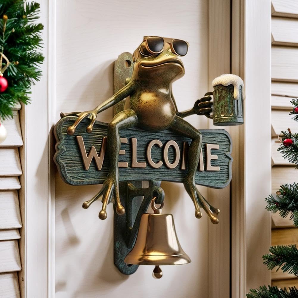 🏆Flash Sale⚡ 50K+ SOLD!🐸 Chill Frog WELCOME Doorbell