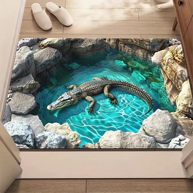 🔥Visual Illusion Endless Abyss Pattern HD Printed Non-Slip Doormat😃