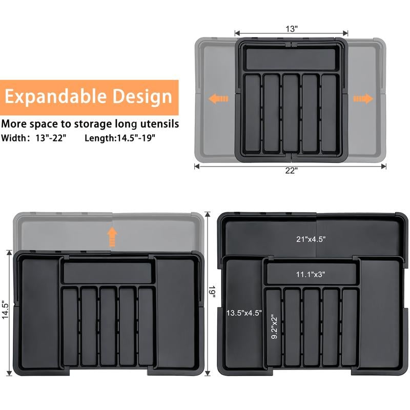 ⏰49% OFF✨Large Capacity Expandable Utensil Drawer Organizer