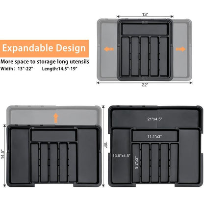 ⏰49% OFF✨Large Capacity Expandable Utensil Drawer Organizer