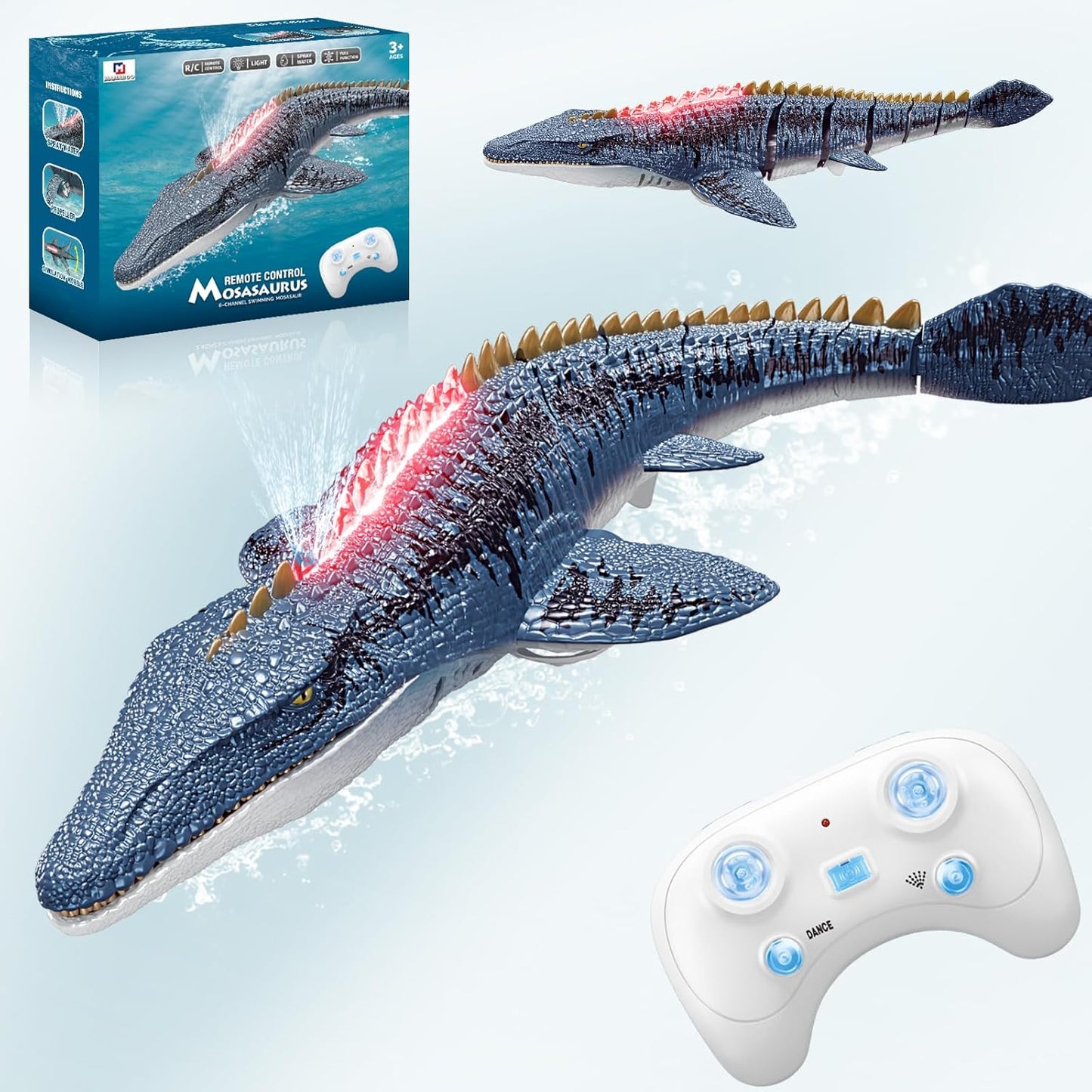 ⏰Kids' Gifts 💥 Remote Control Dinosaur Jurassic T Rex Toys for Boys Electronic RC Spray Raptor Walking Roaring Tyrannosaurus Rex Realistic 18.1" Rechargeable Birthday Gift for Kids Girls 3 4 5 6 7