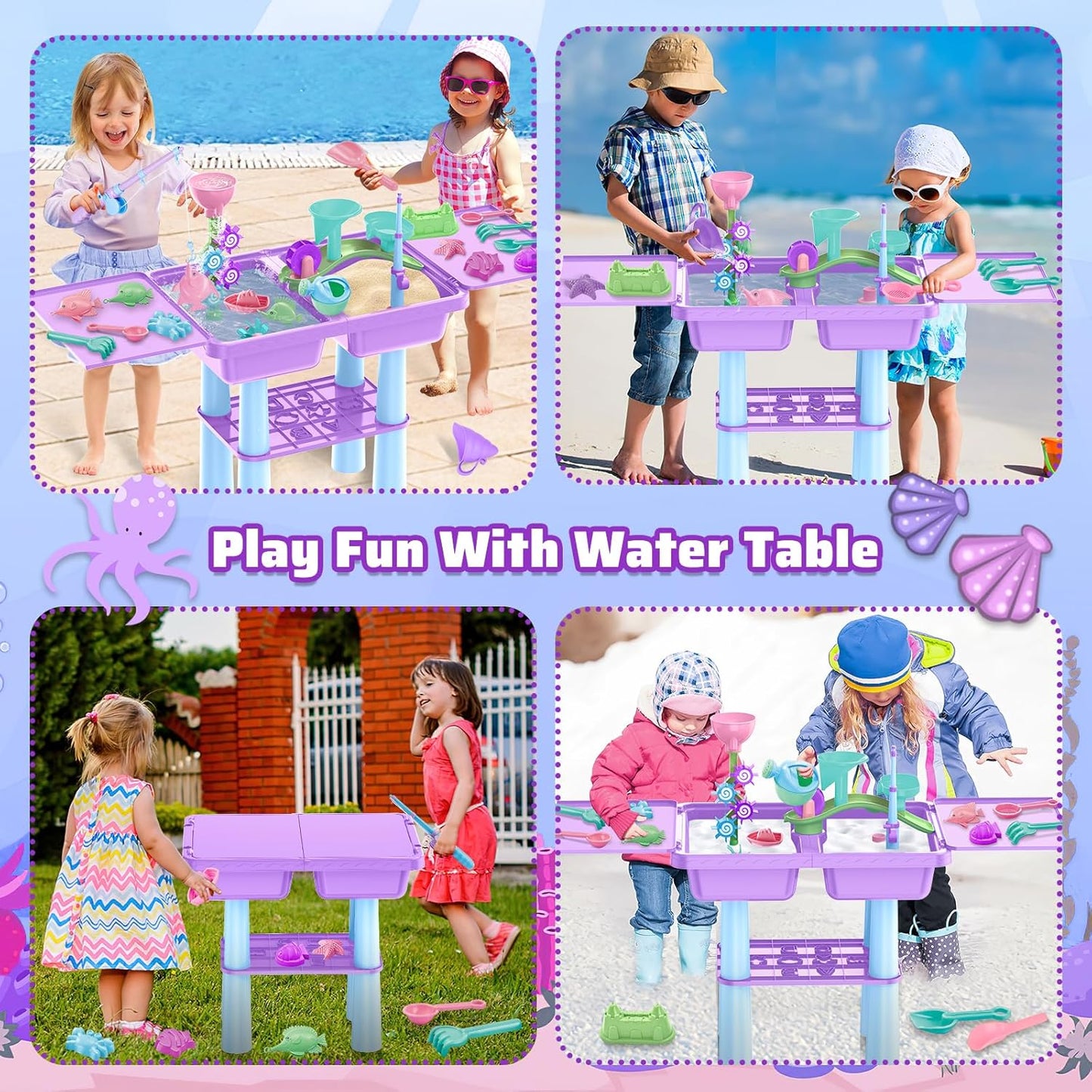 2-in-1 Sand & Water Activity Table | 25-Piece Sensory Play Set 🏖️💦