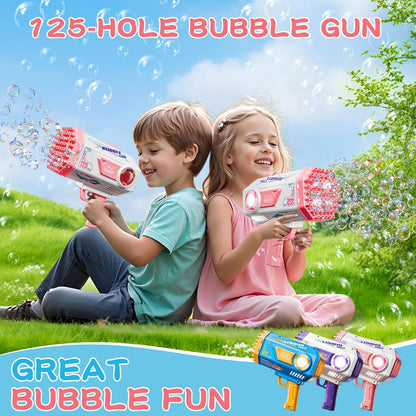 Bubble Gun, 69 Holes Bubble Machine Bubbles Kids Toys for Boys Girls Age 3 4 5 6 7 8 9 10 11 12 Year Old, Summer Outdoor Toy Birthday Wedding Party Halloween Favors