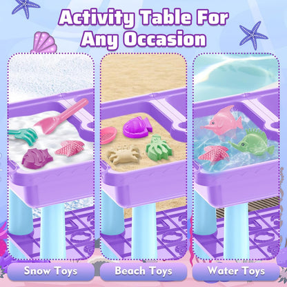 2-in-1 Sand & Water Activity Table | 25-Piece Sensory Play Set 🏖️💦