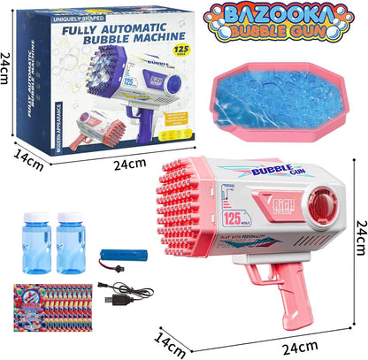 Bubble Gun, 69 Holes Bubble Machine Bubbles Kids Toys for Boys Girls Age 3 4 5 6 7 8 9 10 11 12 Year Old, Summer Outdoor Toy Birthday Wedding Party Halloween Favors