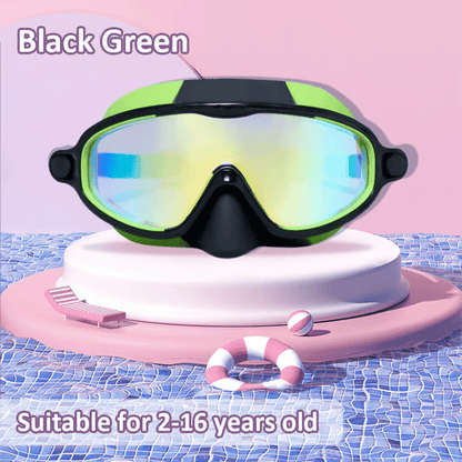 🏊‍♀️ Buy 1 Get 1 Free🏊‍♀️-HD children's large frame waterproof and anti-fog swimming goggles