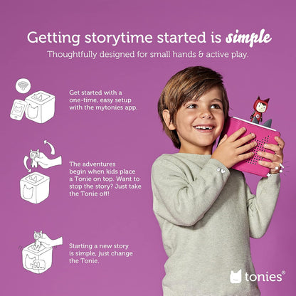 Toniebox 1 Audio Player Starter Set with Playtime Puppy - Listen, Learn, and Play with One Huggable Little Box - Light Blue
