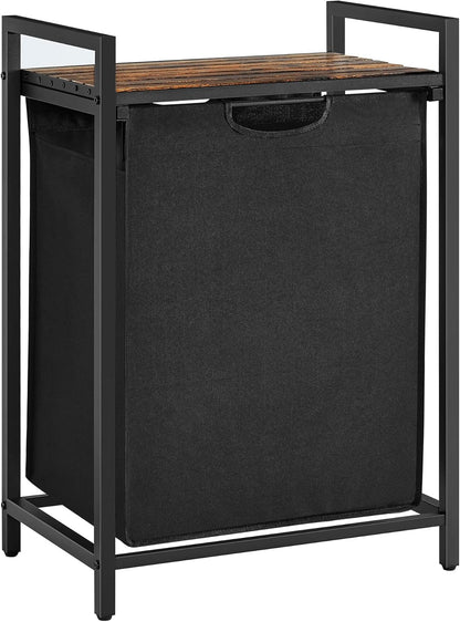 2-Compartment Laundry Hamper with Shelf - 92L Large Capacity Sorter with Removable Bags