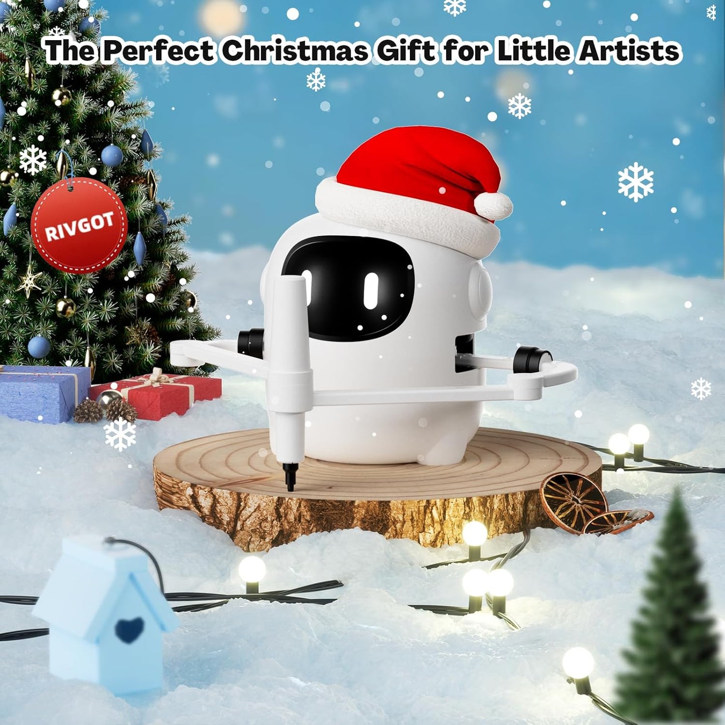 ⏰ Clearance ends in 24 hours! 💥 Drawing Robot for Kids with 150 Cards, Voice Interactive Educational Drawing Machine, Montessori Painting Learning Toys for 3 4 5 6 7 8 Year Old Boys Girls Birthday Party