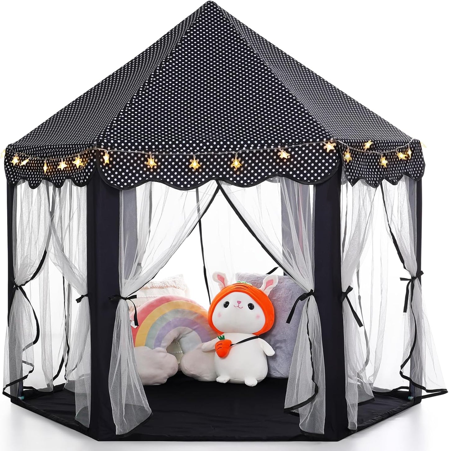 Princess Tent Girls Large Playhouse Kids Castle Play Tent with Star Lights Toy