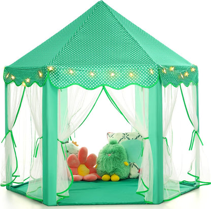 Princess Tent Girls Large Playhouse Kids Castle Play Tent with Star Lights Toy