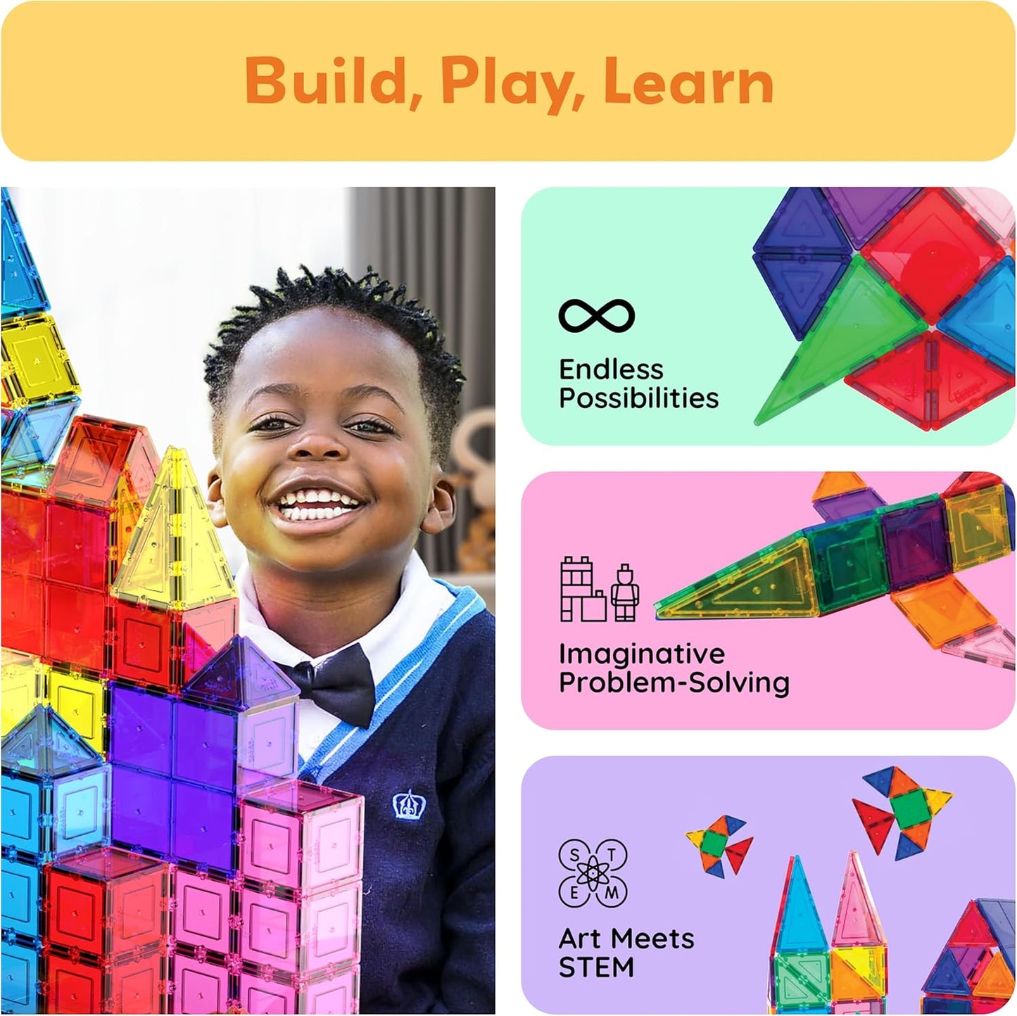 Magnetic Building Set | 3D STEM Construction Toy 🧲