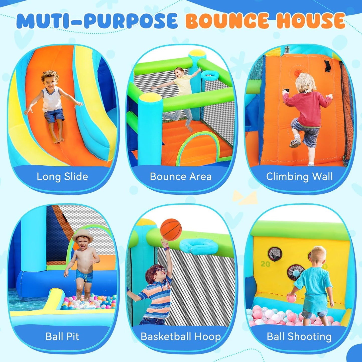 Inflatable Water Park & Bouncy Castle | Outdoor Kids Playhouse 🏰