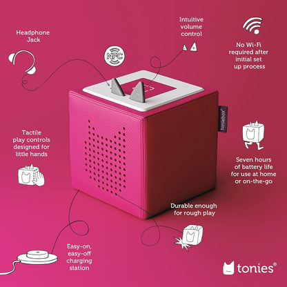 Toniebox 1 Audio Player Starter Set with Playtime Puppy - Listen, Learn, and Play with One Huggable Little Box - Light Blue