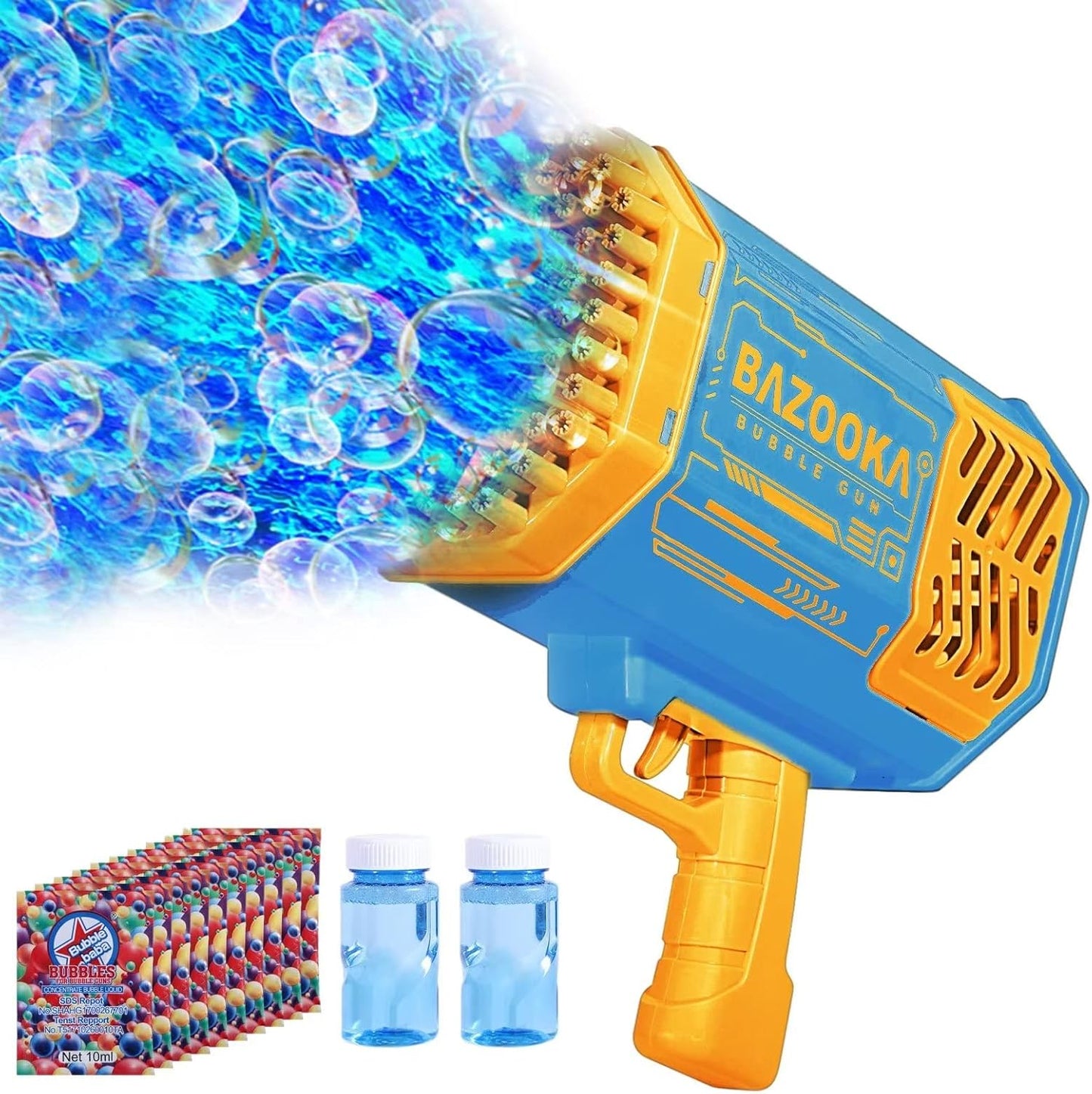 Bubble Gun, 69 Holes Bubble Machine Bubbles Kids Toys for Boys Girls Age 3 4 5 6 7 8 9 10 11 12 Year Old, Summer Outdoor Toy Birthday Wedding Party Halloween Favors