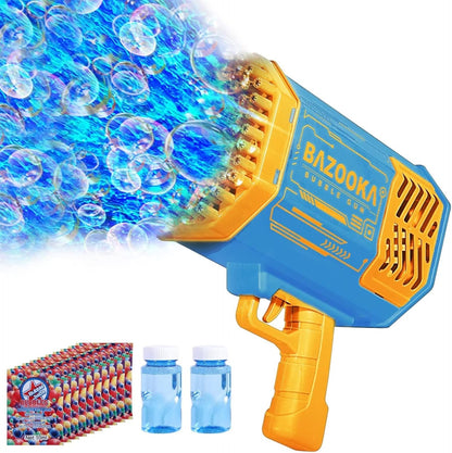 Bubble Gun, 69 Holes Bubble Machine Bubbles Kids Toys for Boys Girls Age 3 4 5 6 7 8 9 10 11 12 Year Old, Summer Outdoor Toy Birthday Wedding Party Halloween Favors