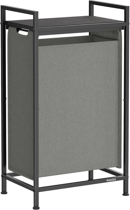 2-Compartment Laundry Hamper with Shelf - 92L Large Capacity Sorter with Removable Bags