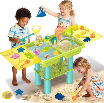 2-in-1 Sand & Water Activity Table | 25-Piece Sensory Play Set 🏖️💦