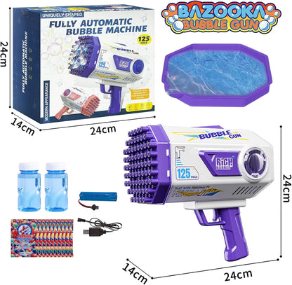 Bubble Gun, 69 Holes Bubble Machine Bubbles Kids Toys for Boys Girls Age 3 4 5 6 7 8 9 10 11 12 Year Old, Summer Outdoor Toy Birthday Wedding Party Halloween Favors
