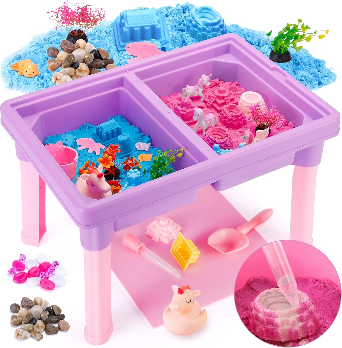 3-in-1 Kids Sensory Play Table | All-in-One Activity Set with Magic Sand ✨🏝️