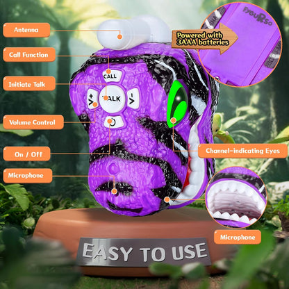 ⏰ LAST DAY 60% OFF 💥 Walkie Talkies for Kids 2 Packs, Kids Toys for Boys Girls Aged 3 to 8 Years Old for Outdoor Adventure, Camping, Halloween, Christmas, Birthday Gifts (Blue, Dinosaur)