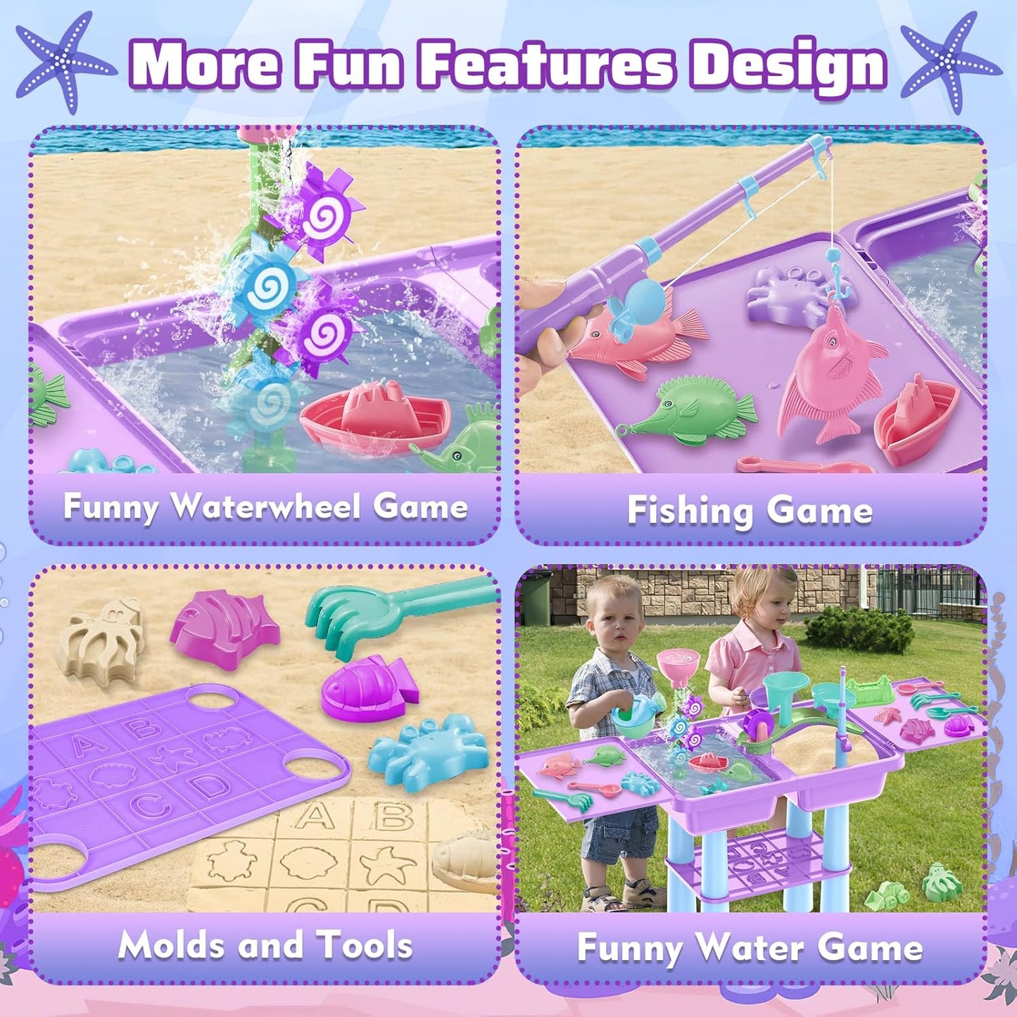 2-in-1 Sand & Water Activity Table | 25-Piece Sensory Play Set 🏖️💦