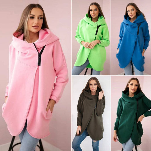 🔥Last Day 60% OFF - Women's Plus Size Hooded Sweatshirt, Half-zip Fashion Design💕 Buy 2 Free Shipping!