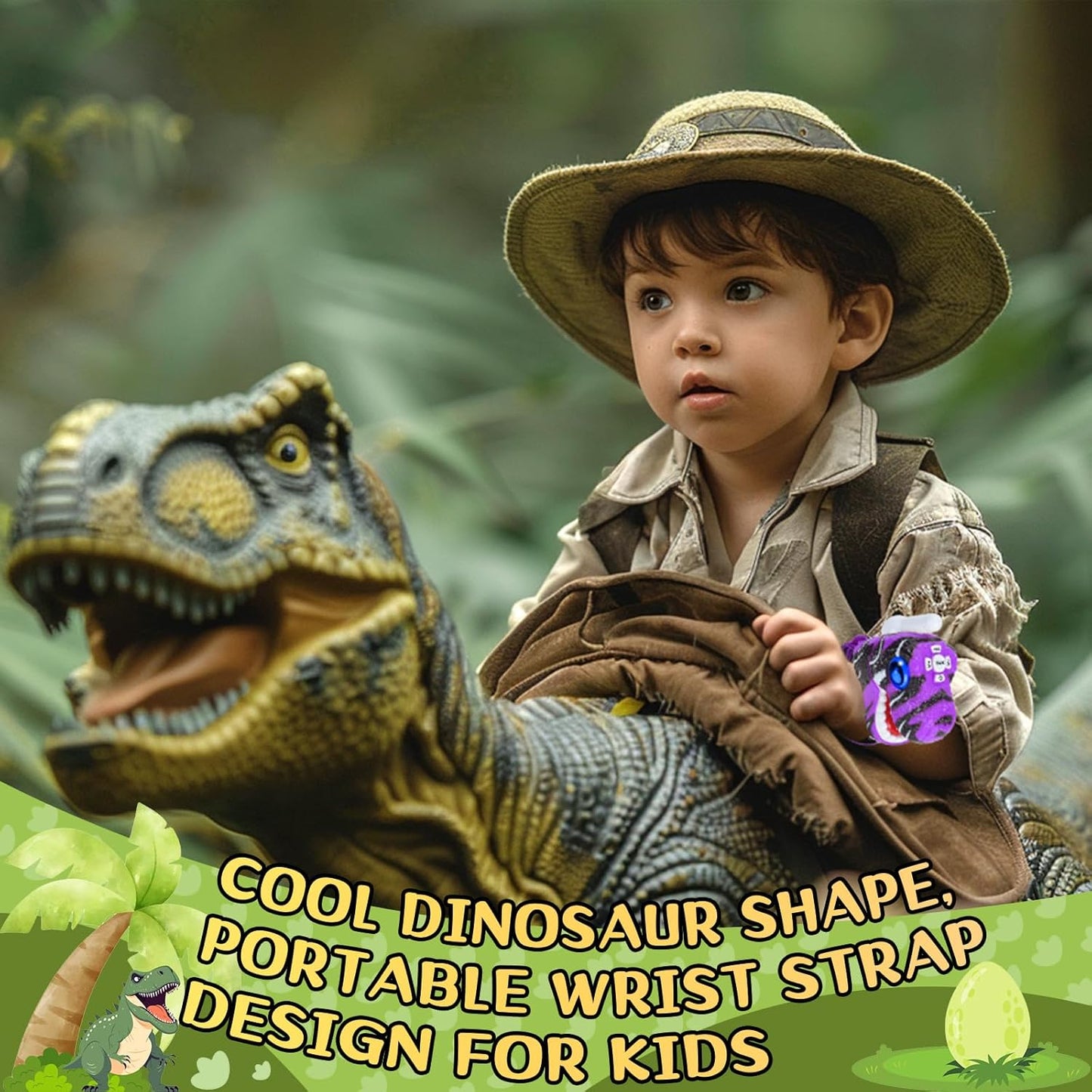 ⏰ LAST DAY 60% OFF 💥 Walkie Talkies for Kids 2 Packs, Kids Toys for Boys Girls Aged 3 to 8 Years Old for Outdoor Adventure, Camping, Halloween, Christmas, Birthday Gifts (Blue, Dinosaur)