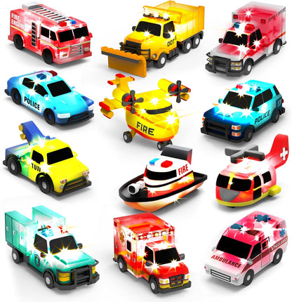 Light-Up Bath Buddies: 12 Pcs Flashing Color Cars 🚗💡