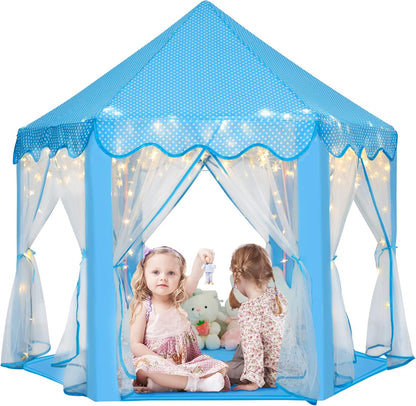 Princess Tent Girls Large Playhouse Kids Castle Play Tent with Star Lights Toy