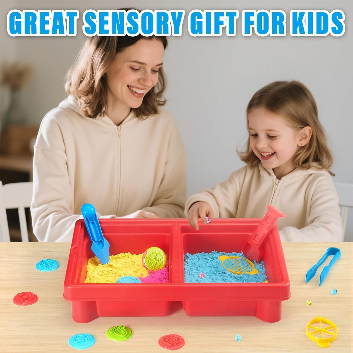 3-in-1 Kids Sensory Play Table | All-in-One Activity Set with Magic Sand ✨🏝️