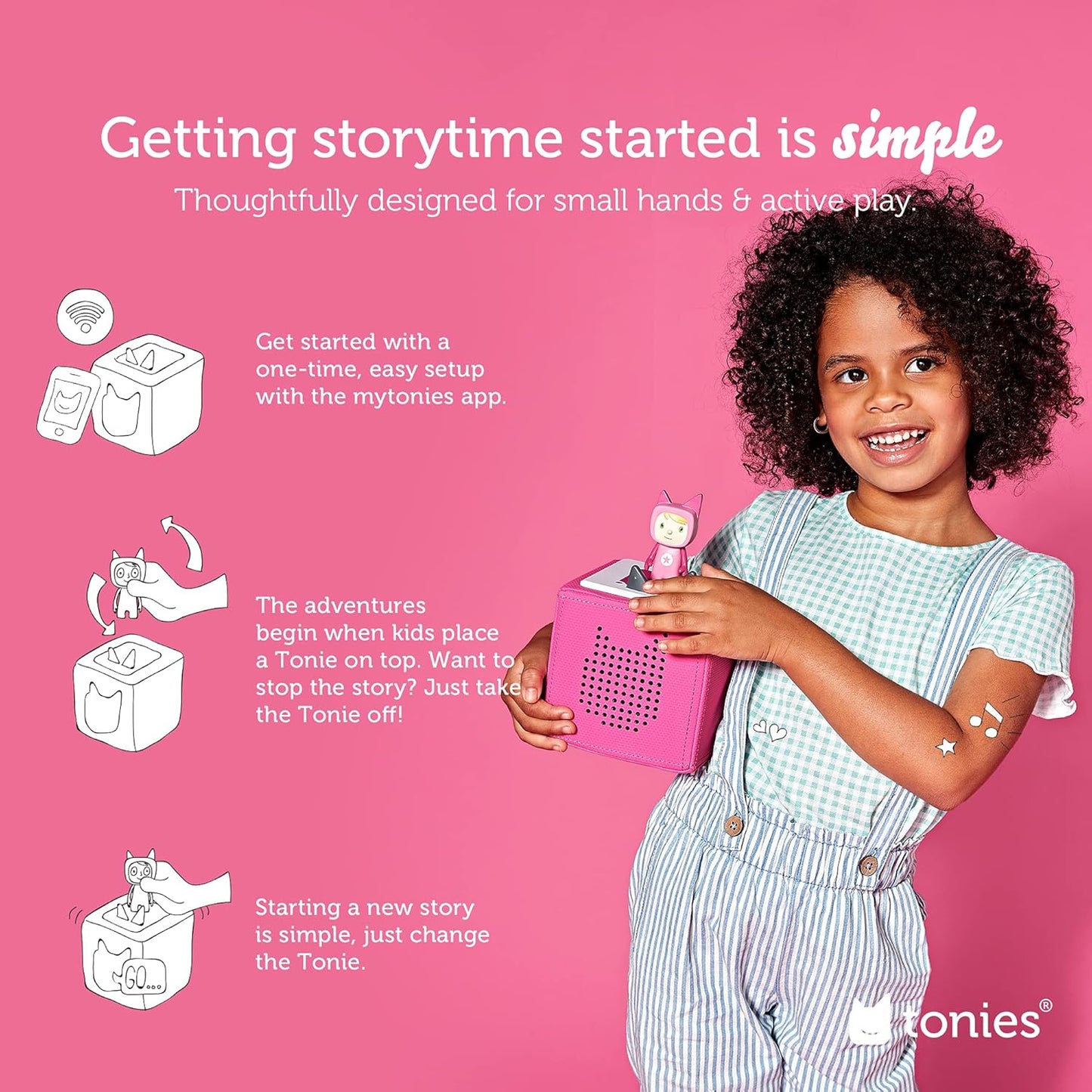Toniebox 1 Audio Player Starter Set with Playtime Puppy - Listen, Learn, and Play with One Huggable Little Box - Light Blue