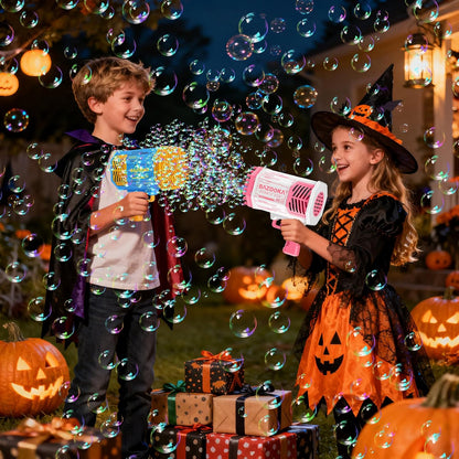 Bubble Gun, 69 Holes Bubble Machine Bubbles Kids Toys for Boys Girls Age 3 4 5 6 7 8 9 10 11 12 Year Old, Summer Outdoor Toy Birthday Wedding Party Halloween Favors