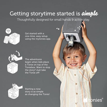 Toniebox 1 Audio Player Starter Set with Playtime Puppy - Listen, Learn, and Play with One Huggable Little Box - Light Blue