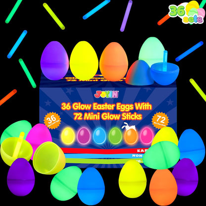 🌙100 Pcs Easter Eggs with 150 Pcs Mini Glow Sticks for Kids 🐰