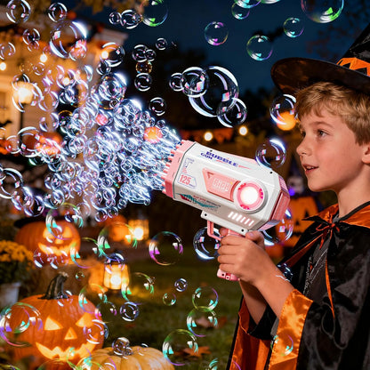 Bubble Gun, 69 Holes Bubble Machine Bubbles Kids Toys for Boys Girls Age 3 4 5 6 7 8 9 10 11 12 Year Old, Summer Outdoor Toy Birthday Wedding Party Halloween Favors