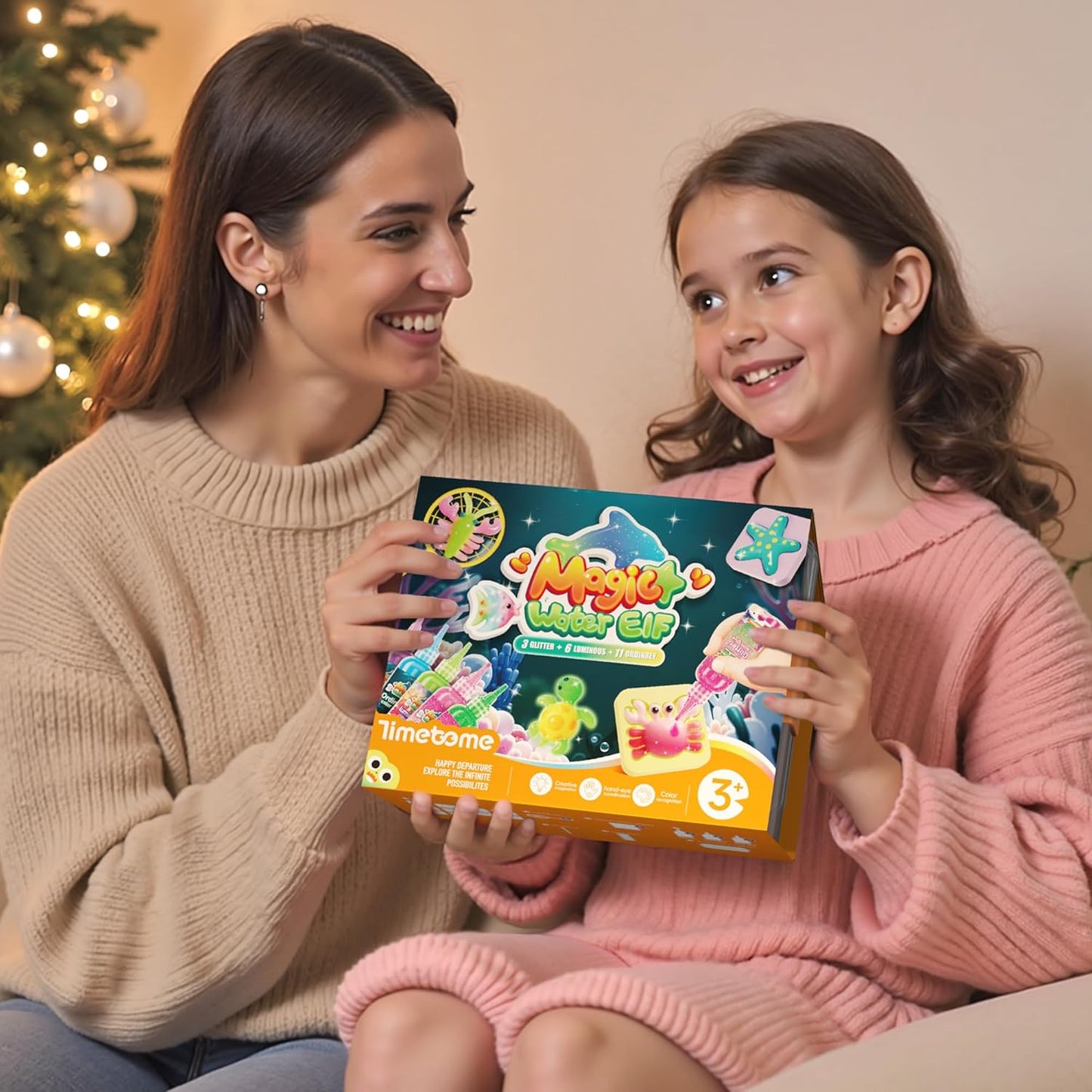 🎉Grand Opening – 50% Off!⏰️ Magic Water Elf Toy Kit for Kids – 20 Gels (11 Standard + 6 Glitter + 3 Glow) & 10 Molds, DIY Squishy Maker, Aqua Fairy Gel Toys, Night Glow & Glitter, Valentine Gifts for Boys & Girls 3+