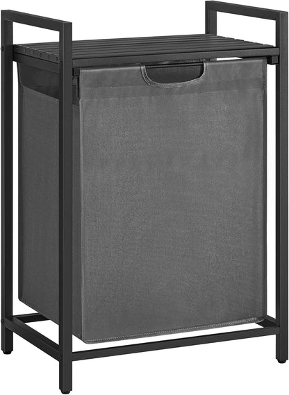 2-Compartment Laundry Hamper with Shelf - 92L Large Capacity Sorter with Removable Bags