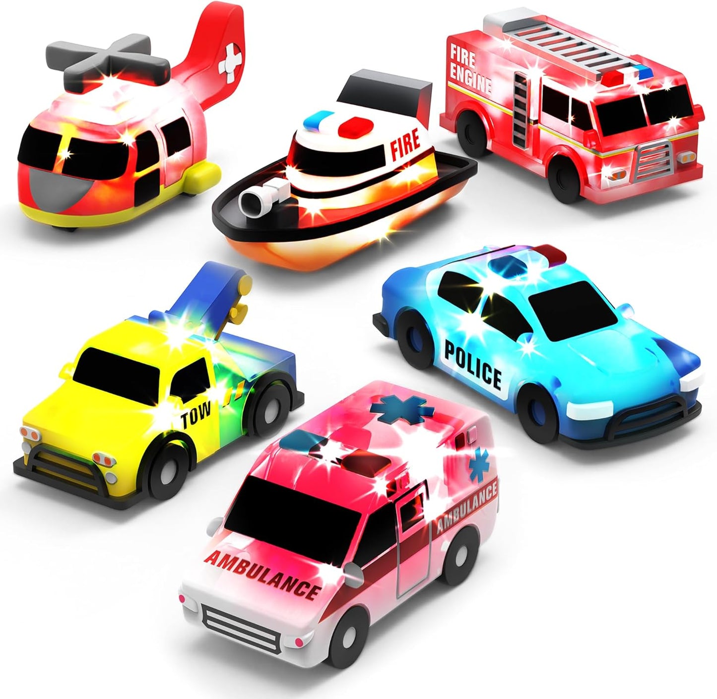 Light-Up Bath Buddies: 12 Pcs Flashing Color Cars 🚗💡