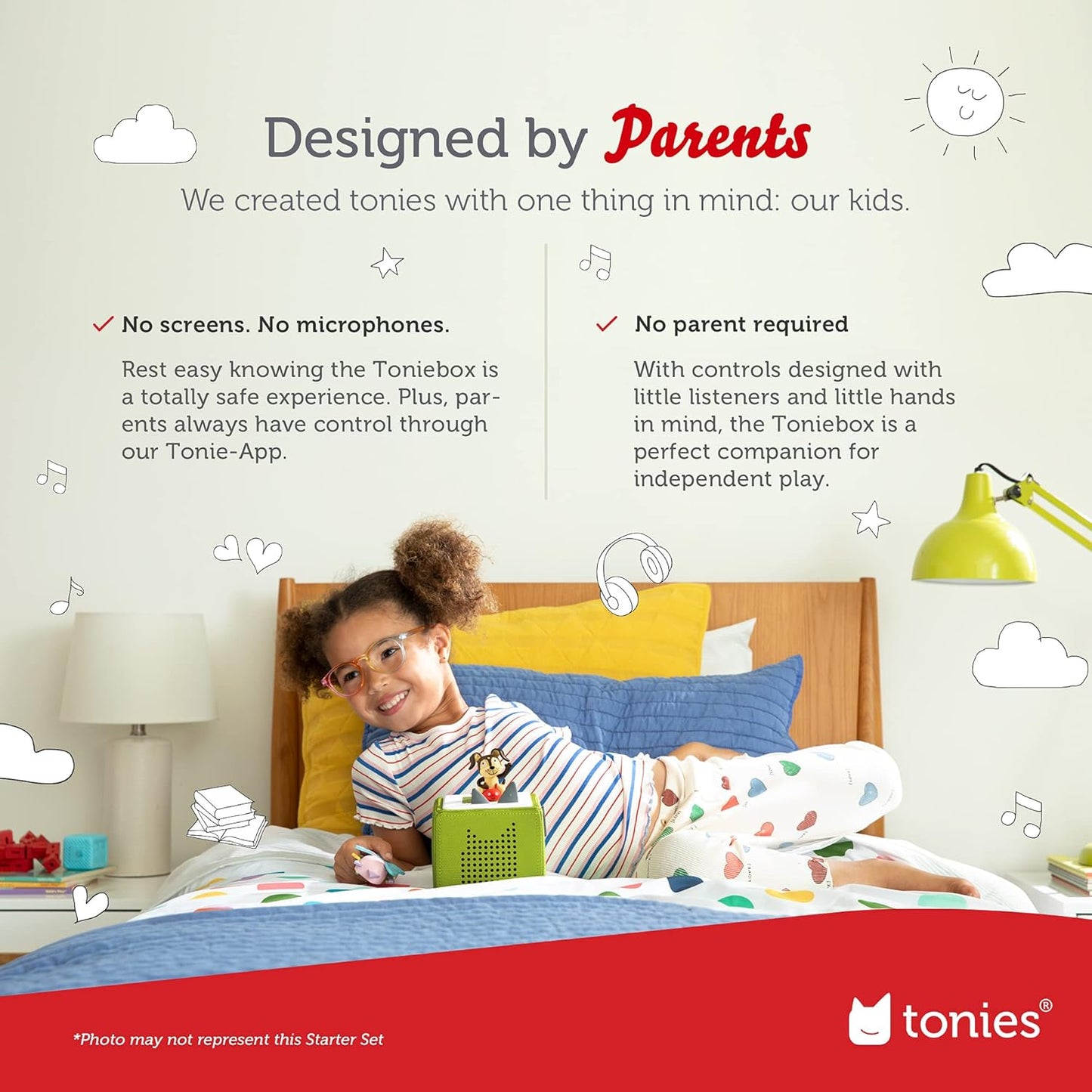 Toniebox 1 Audio Player Starter Set with Playtime Puppy - Listen, Learn, and Play with One Huggable Little Box - Light Blue
