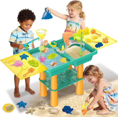 2-in-1 Sand & Water Activity Table | 25-Piece Sensory Play Set 🏖️💦