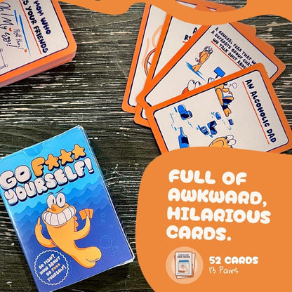 The Grown Up Go Fish Card Game You've Always Wanted | Hilarious Party Game for Grown Ups, 2+ Players | 52 Cards, 13 Unique Pairs
