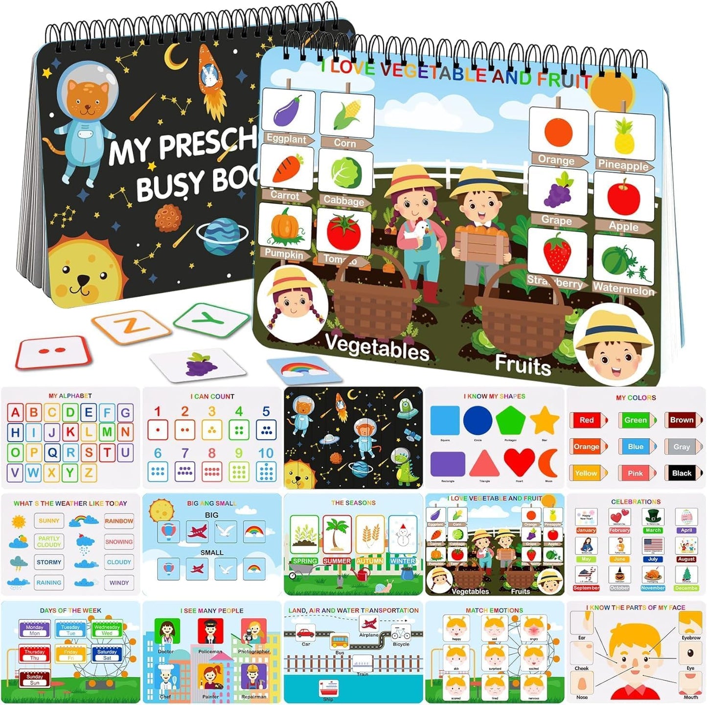 Montessori Busy Book | 30-Theme Preschool Learning Binder 📚